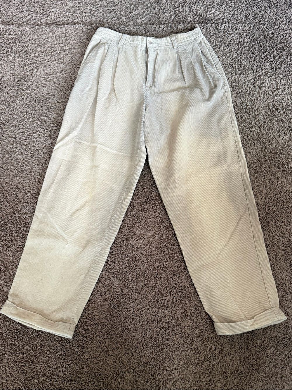 VTG Princeton Club Women's Corduroy Pants in Light Beige